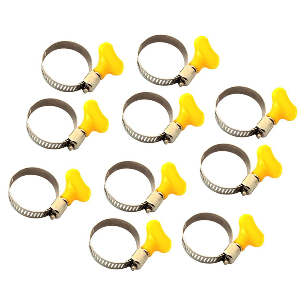 10Pcs 22-32mm Adjust Butterfly Stainless Steel Jubilee Fuel Hose Clamps Clip 