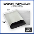 thumbnail image 3 of EcoSwift Brand Premium Poly Shipping Bag Waterproof Durable Self-Seal Mailer 2.35 Mil, 24 in. x 23 in. (Size 9s), Solid Gray, 75-Pack, 3 of 5