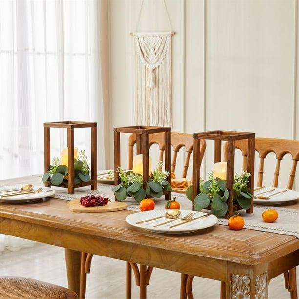 Triani Wooden Wedding Lantern Centerpiece Charming Candle Holders