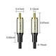 thumbnail image 3 of Cable de Subwoofer de aluminio con conector macho SPDIF chapado en oro para HDTV de cine en casa, 3 of 9