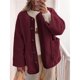 thumbnail image 5 of Abrigos de Invierno para Mujer, de Larga, con Botones, Chaquetas de Forro Suave, Ropa de Abrigo, Moda de Otoño Rojo Vino L, 5 of 9