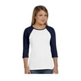 thumbnail image 1 of Bella + Canvas Ladies' Baby Rib 3/4-Sleeve Contrast Raglan T-Shirt, 1 of 1