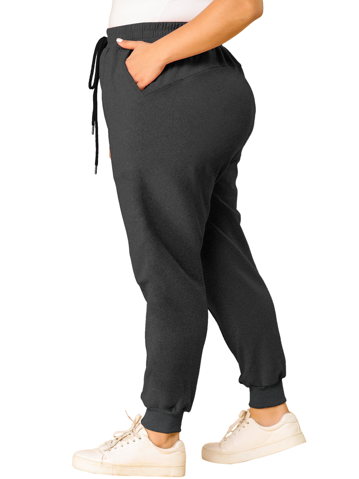 MODA NOVA Juniors' Plus Size Sweatpants Elastic Waist Jogger Pants