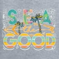 thumbnail image 6 of Wild Bobby Sea The Good Surfboard Sun Rise Good Vibes Nature Lover Women Standard V-Neck Tee, Heather Grey, Small, 6 of 6