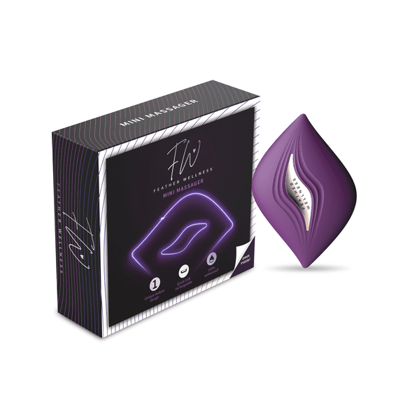 Feather Wellness Mini Massager Adult Sensory Toys for Women Waterproof & Cordless Massager, Erotic Massager & Adult Toy Compact and Portable- Purple