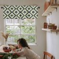 thumbnail image 6 of Boho Curtain Valances for Windows, Minimalist Aztec Farmhouse Style Sage Green Rod Pocket Valance Window Treatments Short Curtains for Kitchen Bathroom Living Room, 6 of 6