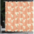thumbnail image 3 of Ambesonne Horse Shower Curtain, Western Saddles Bits Elements, 69"Wx75"L, Dark Peach and Cream, 3 of 4