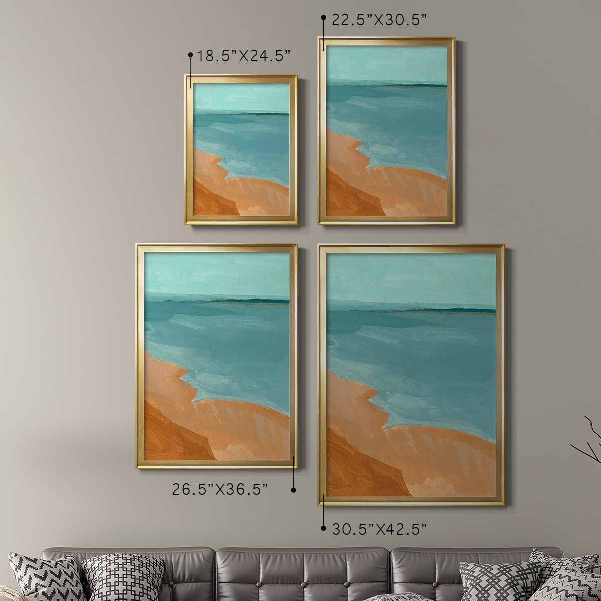 Out on the Sandbar II Premium Framed Print, in Gold, Black, or Silver - Ready to Hang