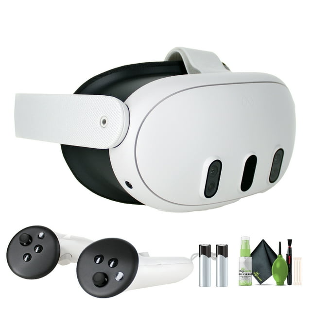 Meta Quest 3 512GB Advanced All-in-One VR Headset, Breakthrough Mixed Reality Powerful Performance Virtual-Reality Bundle with Lens Cleaning Kit and Accessories