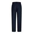 thumbnail image 6 of Yindaity Men Linen Pants Pleated Front Trouser Solid Color Linen Trouser Casual Pants Loose Fit Straight Leg Suit Trousers Dark Blue,M, 6 of 6