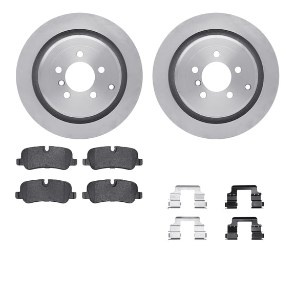 Dynamic Friction Company Rear Brake Rotors with 5000 Advanced Brake Pads includes Hardware 6512-11108
