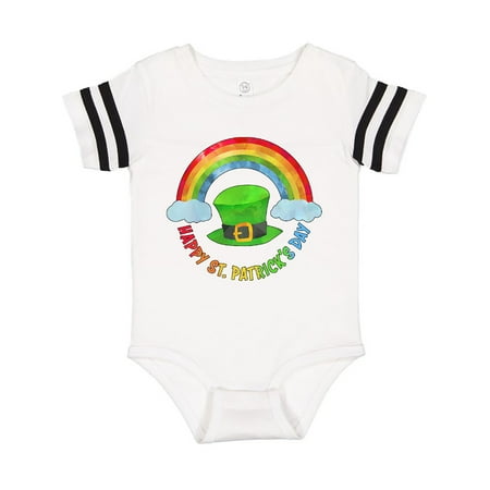 

Inktastic Happy St. Patrick s Day Rainbow and Hat Gift Baby Boy or Baby Girl Bodysuit