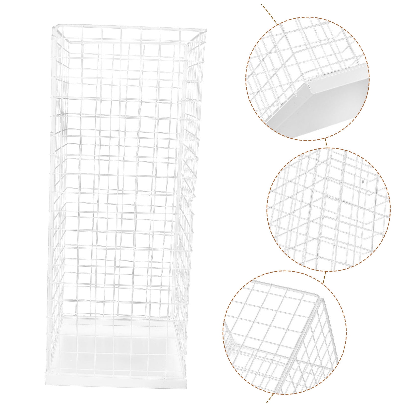 UPOUART Metal Umbrella Stand Rack with Water Retention, White Umbrella Holder for Hotel, Office, Home Use - 1 Piece