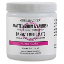 Grumbacher Artists' Acrylic Matte Medium and Varnish , 8 oz. Jar