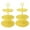 Yellow, variant on 2 Pcs 3-Tier Cupcake Stand Fruit Plate Cakes for Wedding Home Birthday Tea Party Serving Platter(White)