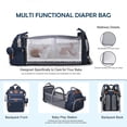 thumbnail image 2 of Mochila para pañales CESAILT 30x20x42 cm impermeable azul, 2 of 7