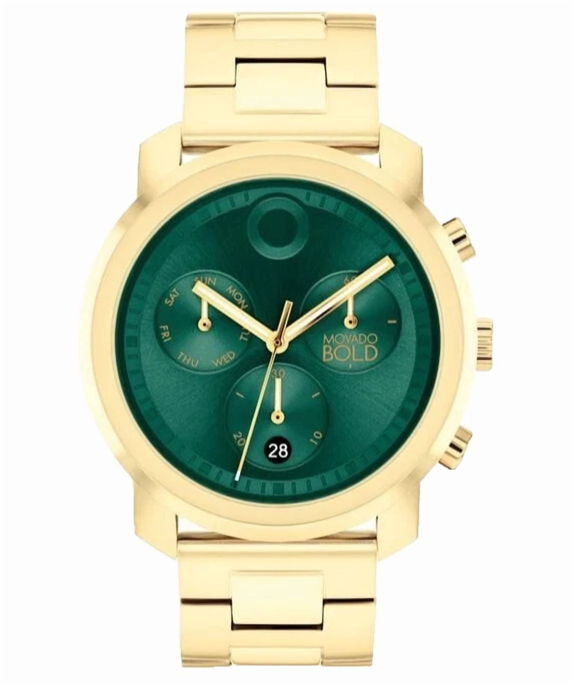 Movado Bold Trend Propel 3601257 Dial Green Gold Stainless Steel