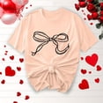 thumbnail image 1 of Offre Limitée Iumwxz T-Shirts Basiques Plissés Décontractés pour Femmes Blouses pour Femmes T-Shirts Graphiques à Nœud Col Rond Manches Courtes Blouse Tops pour Dames Doux et Confortables Course Course, 1 of 4