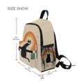 thumbnail image 3 of FORMRS School Backpack with Front Zippered Pocket 12" Student Travel Daypack, Beige Cat Rainbow, 3 of 6