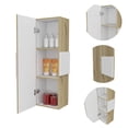 thumbnail image 5 of Magna Surface Mount, Frameless 1-Door Medicine Cabinet with 3 Shelves - Wood Grain, 5 of 9
