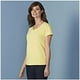 thumbnail image 2 of Gildan- Camiseta de algodón de  con cuello en forma de V para mujer (Amarillo), 2 of 5