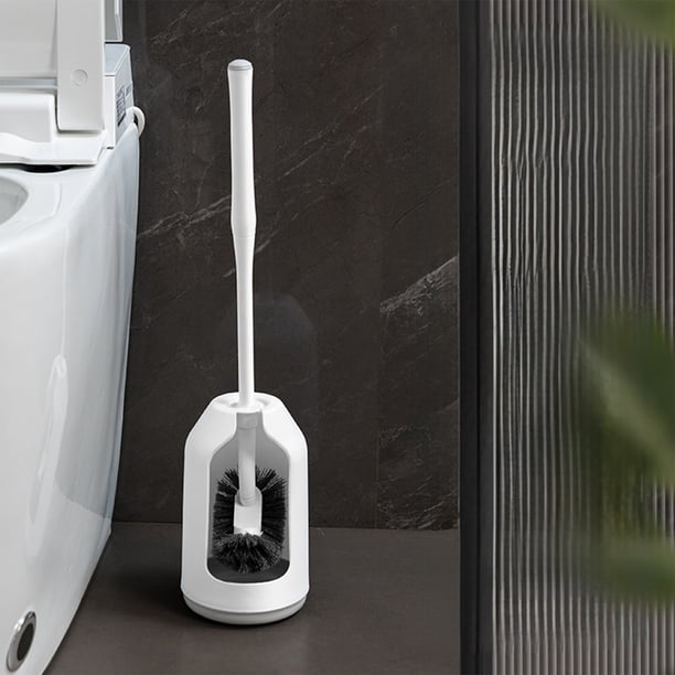 Cepillo para inodoro con base Cepillo de limpieza para inodoro de uso doméstico Elimina la suciedad de todas las esquinas Cepillo de limpieza para inodoro de plástico