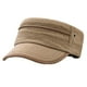 thumbnail image 2 of Gorra militar ajustable gorra militar del deporte del béisbol del cadete militar del sombrero del llano del ejército de los hombres café Magideal Gorra militar ajustable, 2 of 5