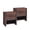Brown, variant on wow97e Modern Nightstand set of 2 for Bedroom, 25" Tall Wood End Table with Charging Station& Open Shelf , Bedside Table w/Rounded Corner Design for Bedroom, Living Room