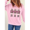 thumbnail image 3 of Women's Pink Christmas Nutcracker Graphic Pullover Sweatshirt with Sequins | [ZhiHiMeRi] | (US 20-22)2XL, 3 of 9