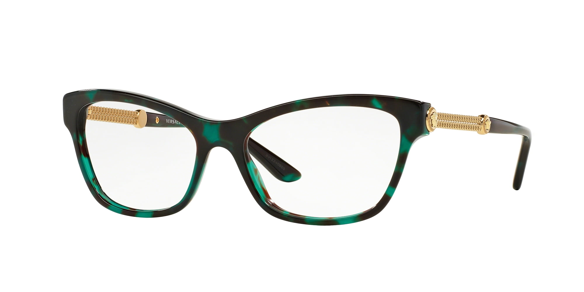 VERSACE Eyeglasses VE 3214 5076 Green Havana 54MM