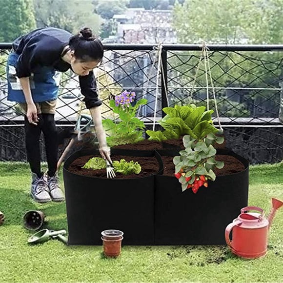 Aidoshy Grow Bags,Fabric Raised Garden Bed Rectangle Breathable Planting Container Growth Bag,Plant Grow Pots for Vegetables Flower