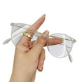 thumbnail image 2 of Eoperou Anti Blue Light Glasses Anti Eyestrain Round Frame Anti radiation No Degree Lightweight Eye Eyewear Clear Lens Fake Computer Eyeglasses for Office, 2 of 8