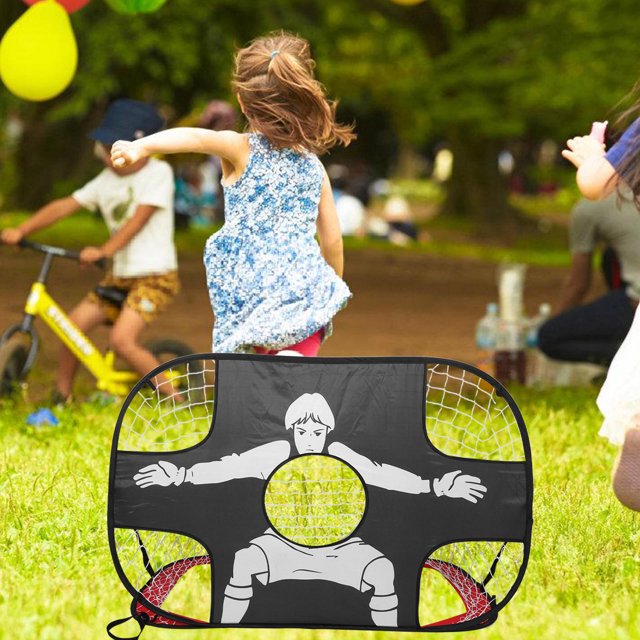 Greenadscape Portable Soccer Goal Red Foldable Mesh Grid Net for Efficient Soccer Practice
