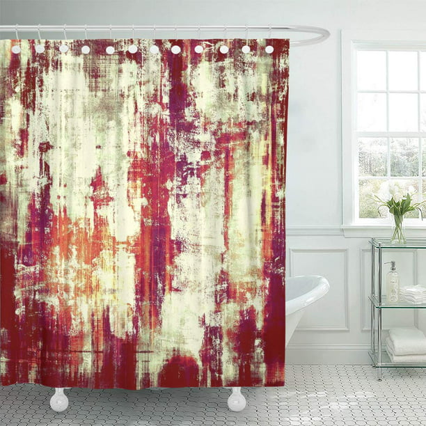 Luxury purple and red shower curtain Ksadk Colorful With Space Patterns Gray Red Orange Purple Violet Shower Curtain Bathroom 66x72 Inch Walmart Com