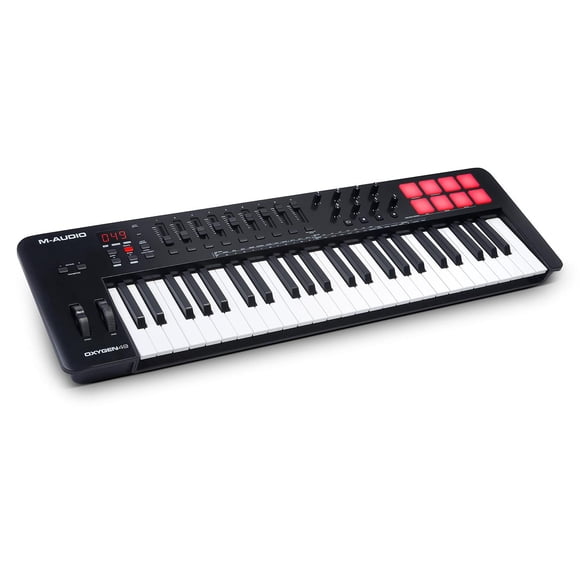 M-Audio Oxygen 49 V - Teclado controlador MIDI USB de 49 teclas con Beat Pads, modos Smart Chord y S