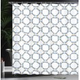 thumbnail image 4 of Ambesonne Damask Shower Curtain, Vintage Retro, 69"Wx84"L, Marigold Blue, 4 of 5