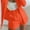 Orange, variant on Babysbule Womens Solid Suit Shorts Dressy Summer High Waist With Belt Buttoned Elastic Waist Work Pants With Pockets