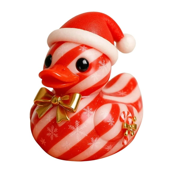Festive Rubber Duck Set with Christmas Tree Adorable Holiday Decor for Living Room & Dining Tables​