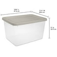 thumbnail image 2 of Sterilite 20 Quart Storage Box Plastic, Grey Pumice, 2 of 8