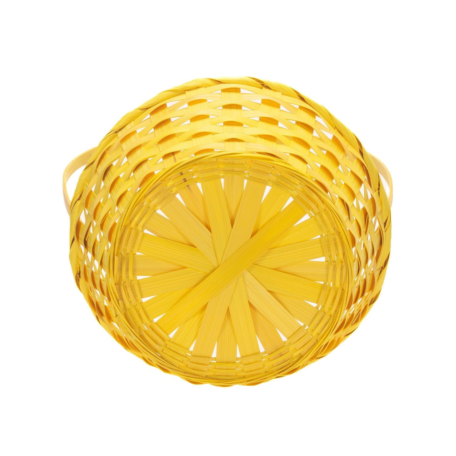 Way to Celebrate! Small Yellow Bamboo Basket