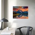 thumbnail image 3 of GOSMITH Grand Teton Canvas Wall Art National Park Scenery Photo Poster Framed Art Prints Mountain River Pictures Wall Decor Sunset Clouds Artwork for Bedroom, 3 of 4