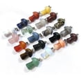 thumbnail image 5 of K-KED 10pcs Natural Stone Mushroom Shape Pendants Healing Stones for Delicate Jewelry Making-Tiger eye stone, 5 of 8