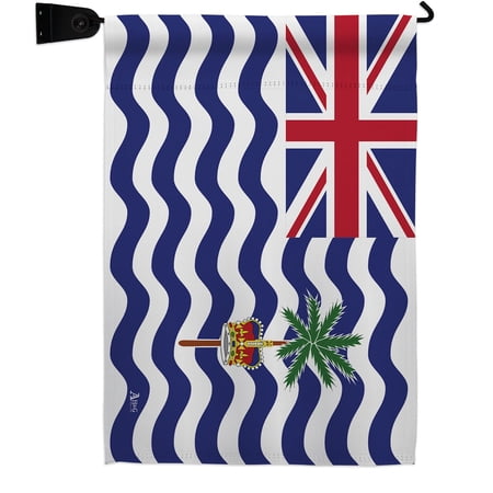 British Indian Ocean Territory Garden Flag Set Nationality 13 X18.5 Double-Sided Yard Banner