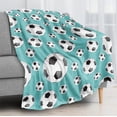 thumbnail image 3 of Personalized Soccer Blanket with Name, Custom Name Throw Blankets Soft Football Sports Red Bed Blankets Customized Name Gifts for Kids Teens Adults Toddler Boys Girls Player Teams, 3 of 6