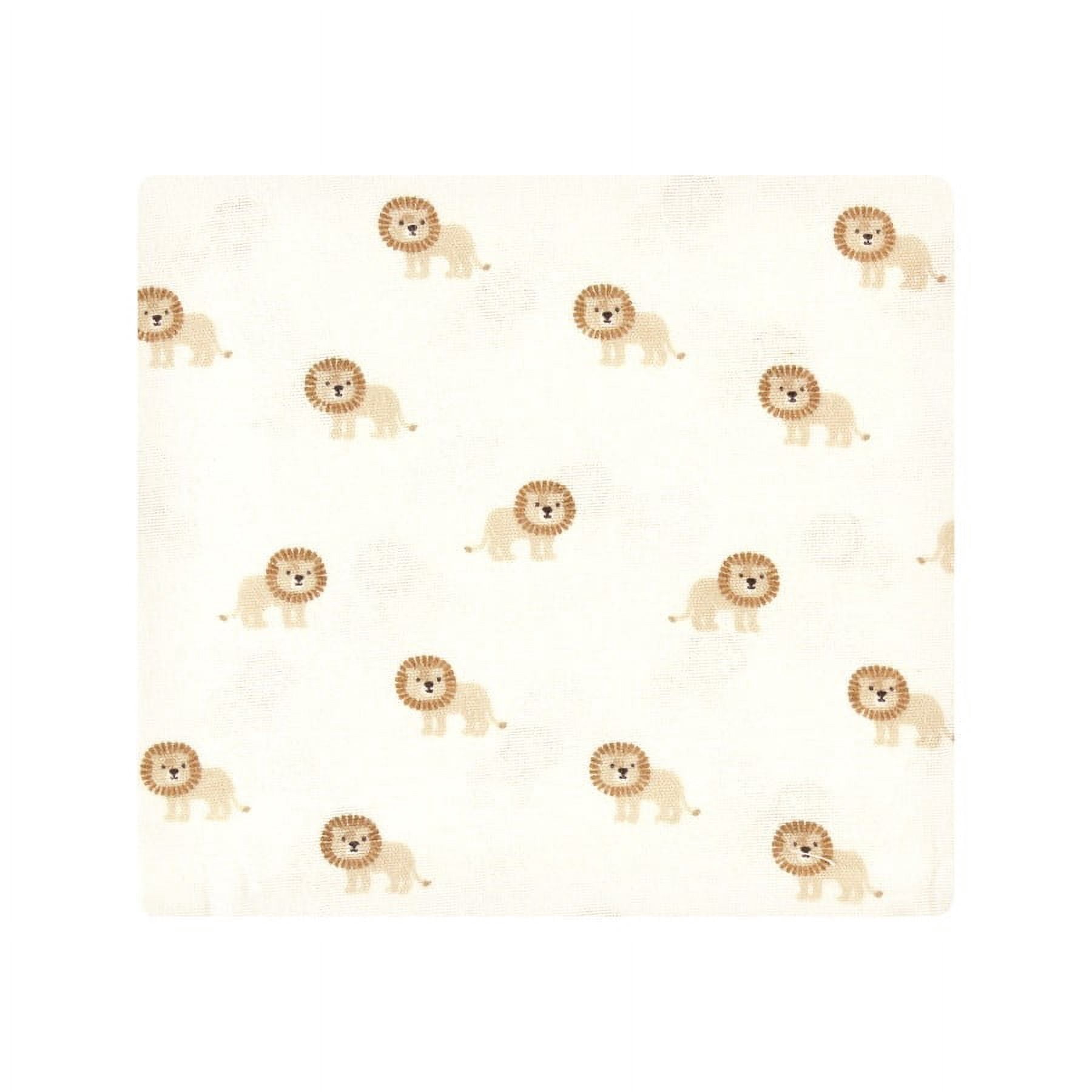 Hudson Baby Cotton Flannel Receiving Blankets Bundle, Brave Lion, One Size