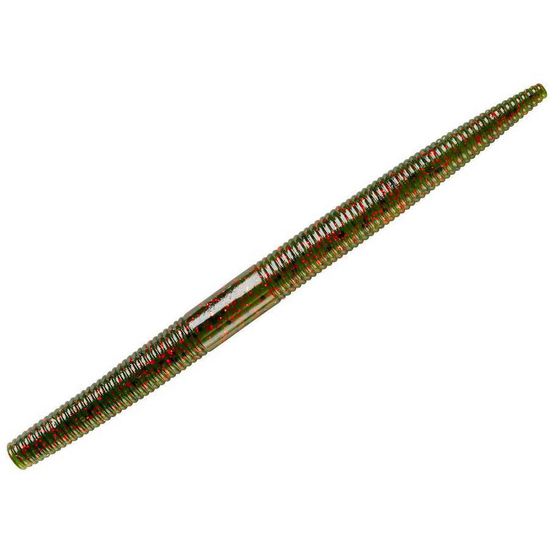 YUM Dinger Soft Plastic Worm 4 Watermelon Red Flake 8 Count