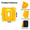 thumbnail image 3 of Professional 5 Pack Space Saving Battery Mounting Rack Storage Bracket Fixing for Home Repair & Outdoor Work Environment Yellow, 3 of 4
