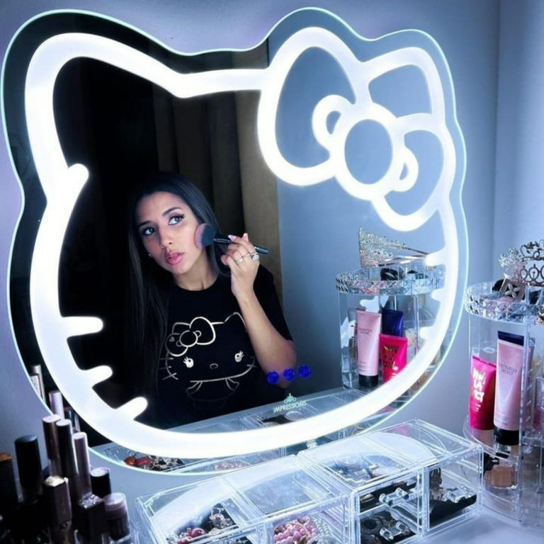 Impressions Vanity Hello Kitty LED Makeup Mirror, Wall Mount Tabletop  Lighted Vanity Mirrors with Automatic Mode Button and Touch Sensor 