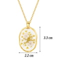 thumbnail image 3 of Daffodils and Queen Anne's Lace Pressed Wildflower Necklace | Pressed Flower Necklace Gift for Women | Handmade Necklaces | March Birth Flower Necklace | symbols of rebirth and hope | Easter | 18”, 3 of 9