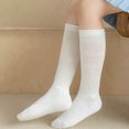 thumbnail image 3 of Girls Slouch Socks Ribbed Knit Cotton Crew Socks Soft Breathable Mid Calf Casual Boot Socks for Kids Toddlers Daily Wear, 3 of 5